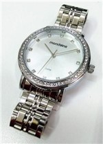 Ficha técnica e caractérísticas do produto Relógio Feminino Prata Mondaine 76523l0mvne2 Strass Garantia