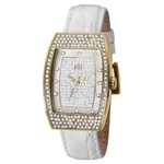 Relogio Feminino Quadrado Dourado Ana Hickmann com Pedras