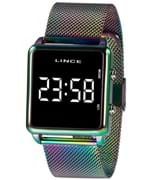 Ficha técnica e caractérísticas do produto Relógio Feminino Quadrado Multicolor Led Lince Mdt4619L-Bxqx
