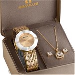 Ficha técnica e caractérísticas do produto Relógio Feminino Seculus Dourado Kit Colar 23529LPSVDQ3K1
