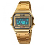 Ficha técnica e caractérísticas do produto Relógio Feminino Skmei 1123 Digital Esportivo Retro Dourado