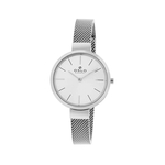 Relógio Feminino Slim Prata Pulseira Telinha Original Oslo