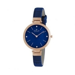 Relógio Feminino Slim Rose Oslo Com Fundo Azul Original+NF