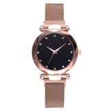 Relógio Feminino Strass Star Universe Pulseira Magnética Roxo - Xiniu