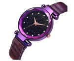 Ficha técnica e caractérísticas do produto Relógio Feminino Strass Star Universe Pulseira Magnética Roxo - Xiniu