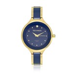 Ficha técnica e caractérísticas do produto Relógio Feminino Technos Elegance 2035LYV/4A Dourado e Azul