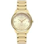 Ficha técnica e caractérísticas do produto RelÃ³gio Feminino Technos Elegance Crystal 2036MKH/4X 38mm AÃ§o Dourado - Incolor - Feminino - Dafiti