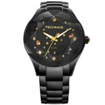 Ficha técnica e caractérísticas do produto Relógio Feminino Technos Elegance Crystal 2039AUDTM/1P 41mm Aço Preto