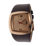 Relogio Feminino Triton Mtx208 Square Cobre Pulseira Marrom