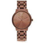 Relogio Feminino Vox Seattle Analogico Fashion Caixa Metal Cor Chocolate Fundo Metalizado