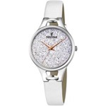 Relógio Festina Feminino Crystals Couro Branco F20334-1