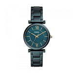 Ficha técnica e caractérísticas do produto Relógio Fossil Feminino Carlie Verde ES4427/1VN