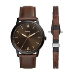 Ficha técnica e caractérísticas do produto Relógio Fossil FS5557SET/0MN 44mm Couro Masculino