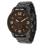 Ficha técnica e caractérísticas do produto Relógio Masculino Fossil Nate JR1356/4MN 50mm Aço Preto