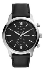 Ficha técnica e caractérísticas do produto Relógio Fossil Masculino Preto Couro Fs5548/opn