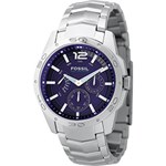 Ficha técnica e caractérísticas do produto Relógio Fossil Masculino Social Prata com Azul Caixa - 4.5 - FBQ9346Z