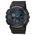 Ficha técnica e caractérísticas do produto Relógio G-Shock GA-100 Preto/Azul