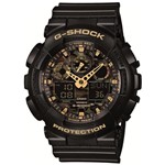 Ficha técnica e caractérísticas do produto Relógio G-Shock GA-100CF-1A9DR Preto/Dourado