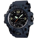 Ficha técnica e caractérísticas do produto Relógio G-Shock Militar Masculino Skmei Denim Black