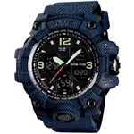 Ficha técnica e caractérísticas do produto Relógio G-Shock Militar Masculino Skmei Denim Blue