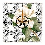 Ficha técnica e caractérísticas do produto Relógio Gardênia Branco Quadrado - Quadrado 30 X 30 Cm - Vickttoria Vick