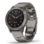 Ficha técnica e caractérísticas do produto Relógio Garmin Fenix 6 Sapphire Titânio Ventilado