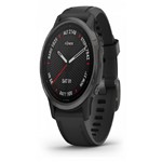 Ficha técnica e caractérísticas do produto Relógio Garmin Fenix 6S Sapphire Carb Cinza C/ Puls. Preta