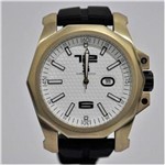 Ficha técnica e caractérísticas do produto Relógio GG2022GSG/01 Aço Pulseira de Borracha Preta - Cor Dourado Fosco com Calendário