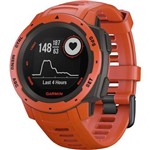 Relógio GPS Garmin Instinct Vermelho Monitor Cardíaco Pulso