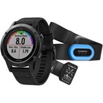 Ficha técnica e caractérísticas do produto Relógio Gps Multi Esporte Fenix 5 Safira Bundle Hrm Tri 47mm