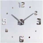 Ficha técnica e caractérísticas do produto Relógio Grande 3D Decoração de Parede Sala Casa Escritório