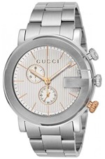 Ficha técnica e caractérísticas do produto Relógio Gucci G Chronograph Silver Aço Inoxidável YA101360