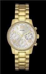 Ficha técnica e caractérísticas do produto Relógio Guess Feminino Dourado Fundo Branco 92535lpgsda4