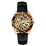 Ficha técnica e caractérísticas do produto Relógio Guess Feminino em Couro Preto com Caixa na Cor Animal Print - 92536Lpgtdc1