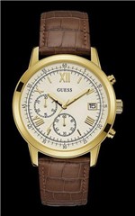 Ficha técnica e caractérísticas do produto Relógio Guess Masculino Couro Dourado 92680gpgddc4