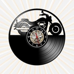 Ficha técnica e caractérísticas do produto Relógio Harley Davidson Moto Motocicleta Motociclista Vinil