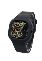 Relógio Harry Potter Dourado Bewatchoficial Pulseira de Silicone Preto