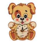 Relógio infantil de parede cachorro madeira Bartolucci Itália