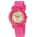 Relógio Infantil Feminino Rosa Fundo Amarelo Ponteiro + Nf