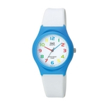 Relógio Infantil Masculino Azul e Branco Q&Q Silicone + NF