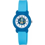 Relógio Infantil Masculino Azul Fundo Foguete Prova D'Água