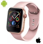 Ficha técnica e caractérísticas do produto Relógio Inteligene SmartWatch IWO 9 44mm Compatível IOS Android Lançamento 2019 Rosa