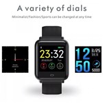 Relógio Inteligente A6 Smart Watch Bluetooth Monitor Esportes Fitness Preto - Lx