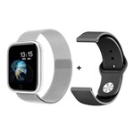 Ficha técnica e caractérísticas do produto Relógio Inteligente Bluetooth Smart Watch P80 Android e Ios - Prata