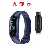 Ficha técnica e caractérísticas do produto Relógio Inteligente M3 Smartband Monitor Cardíaco Azul - Bracelet
