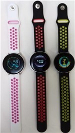 Ficha técnica e caractérísticas do produto Relógio Inteligente Smartband W11 Monitoramento Cardíaco Esportes Saúde Pulseira Preta e Vermelha - Bracelet