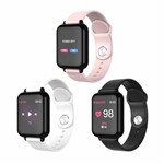 Ficha técnica e caractérísticas do produto Relógio Inteligente Smartwatch B57 Pedômetro Pressão Arterial - Multi-esportes Km Kcal FC PA Sono - Hero Band Preto