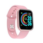 Ficha técnica e caractérísticas do produto Relógio Inteligente Smartwatch D20 Pedômetro Multi-esportes Km Kcal Monitorador de Sono - Rosa - D Smart