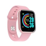 Ficha técnica e caractérísticas do produto Relógio Inteligente Smartwatch D20 Pedômetro Multi-esportes Km Kcal Monitorador de Sono - Rosa - Smart Bracelet