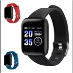 Ficha técnica e caractérísticas do produto Relogio Inteligente Smartwatch D13 Par (Azul+Vermelho) Pedometro Multi-esportes Km Kcal FC PA - Bgxpro